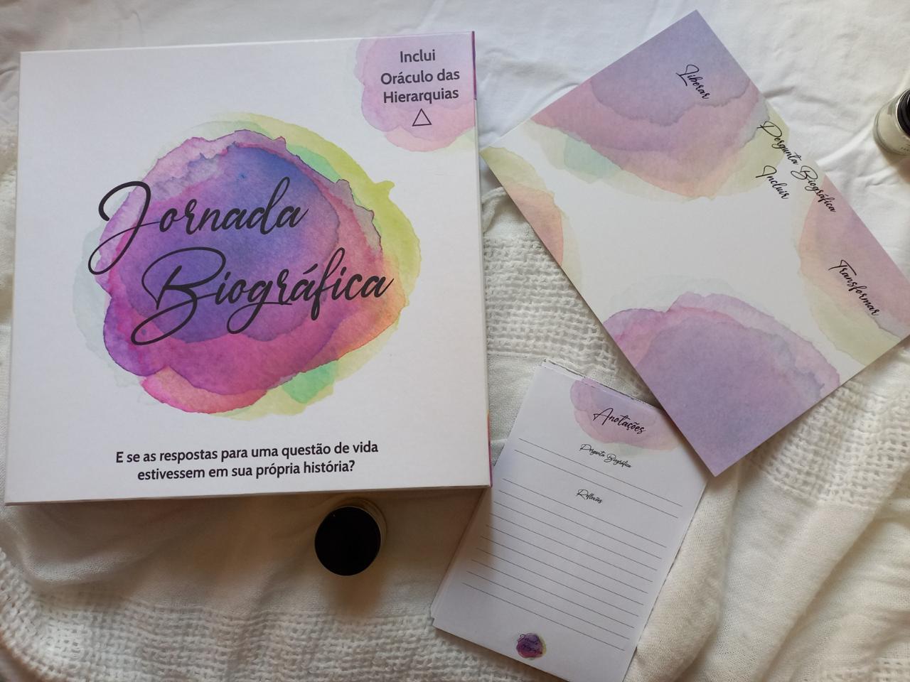 Caixa do jogo Jornada Biográfica com o oráculo das Hierarquias